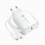 FORCELL F-ENERGY 25W-os Type C, PD hálózati töltő + C/C töltőkábel PD Q.C 3A 25W fehér
