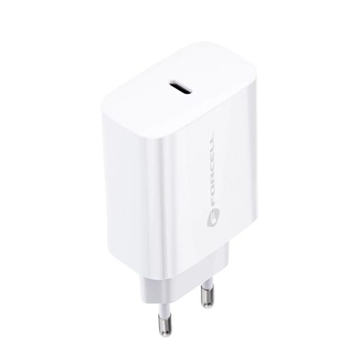 FORCELL F-ENERGY 25W-os Type C, PD hálózati töltő + C/C töltőkábel PD Q.C 3A 25W fehér