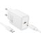 Hálózati töltő Hoco N60 - Type C - QC PD 20W-os + töltőkábel C/C - FEHÉR