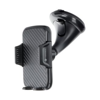   Forcell F-Grip Carbon HT1 autós telefontartó szélvédőre/műszerfalra, fekete