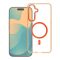 Samsung Galaxy A17 4G / 5G - FRAME CLEAR HYBRID MAG - kemény hátlap tok, MagSafe, narancs