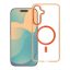 Samsung Galaxy A17 4G / 5G - FRAME CLEAR HYBRID MAG - kemény hátlap tok, MagSafe, narancs