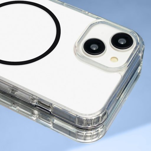 iPhone 13 Thin Mag Anti Shock tok, MagSafe, átlátszó / fekete