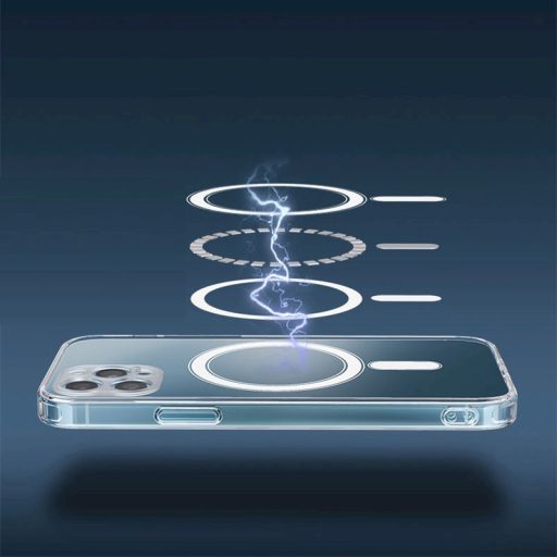 iPhone 13 Anti Shock 1,5mm-es tok, MagSafe, kameravédő, átlátszó