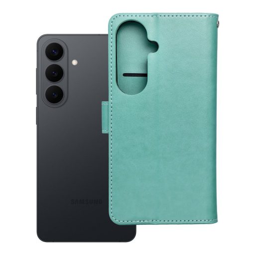Samsung Galaxy A56 / A37 / A36 MEZZO oldalra nyíló notesz tok, zöld, mandala mintával
