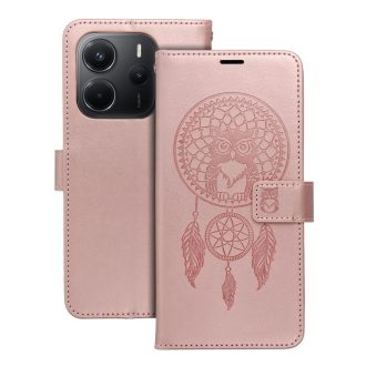   Samsung Galaxy A56 / A37 / A36 MEZZO oldalra nyíló notesz tok, rózsaarany, álomfogó mintával