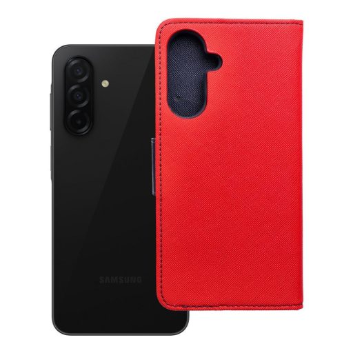 Samsung Galaxy A55 5G FANCY oldalra nyíló notesz tok, piros