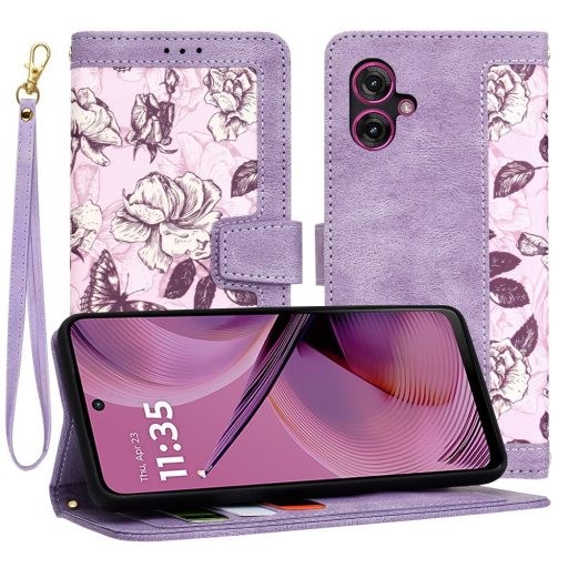  Samsung Galaxy A55 5G CRAFT oldalra nyíló notesz tok, lila