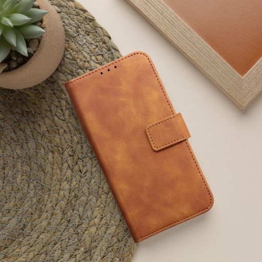  Samsung Galaxy A17 4G / 5G TENDER oldalra nyíló notesz tok, barna