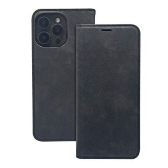    Samsung Galaxy A17 4G / 5G SUEDE oldalra nyíló notesz tok, fekete