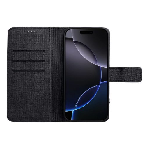  Samsung Galaxy A17 4G / 5G GOMMA oldalra nyíló notesz tok, fekete