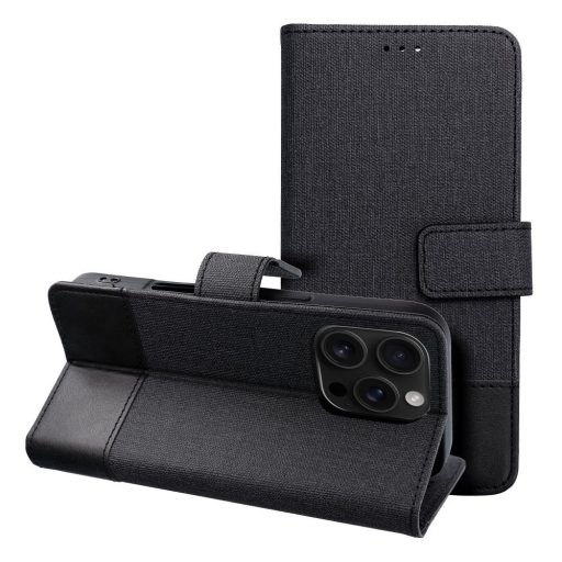  Samsung Galaxy A17 4G / 5G GOMMA oldalra nyíló notesz tok, fekete
