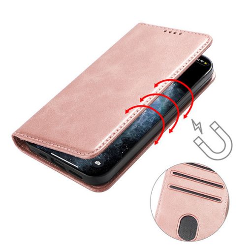  Samsung Galaxy A17 4G / 5G FLIPCOVER oldalra nyíló notesz tok, rózsaarany
