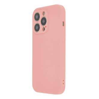   iPhone 13 Soft Touch Mag szilikon tok, MagSafe, pasztell rózsaszín