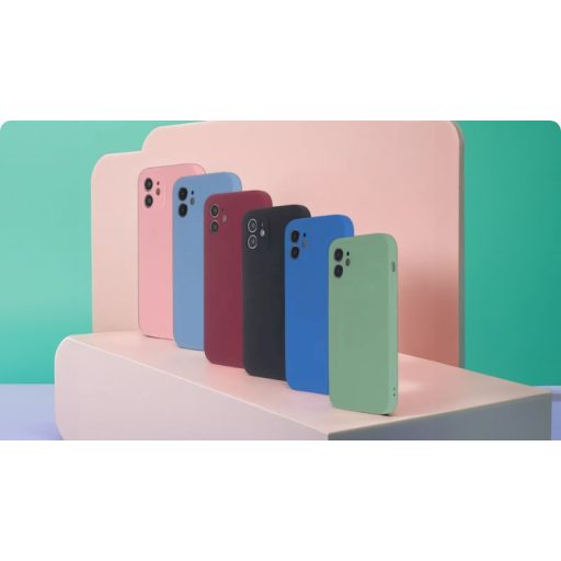 iPhone 13 Soft Touch Mag szilikon tok, MagSafe, pasztell rózsaszín