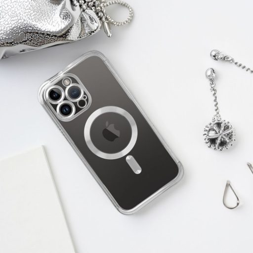 Samsung Galaxy A17 4G / 5G ELECTRO MAG COVER MagSafe kompatibilis szilikon tok, ezüst