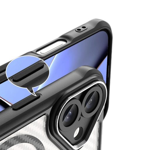 iPhone 13 Defender Carbon Mag ütésálló MagSafe kompatibilis tok fekete